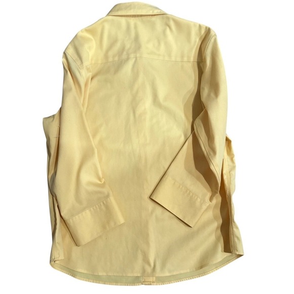 Austin Clothing Co Yellow Button Front Shirt Womens Large Wrinkle Free Cotton - Picture 6 of 11